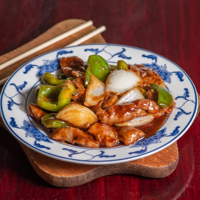 38. Green pepper steak.