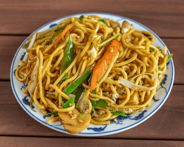 102. Vegetable lo mein.
