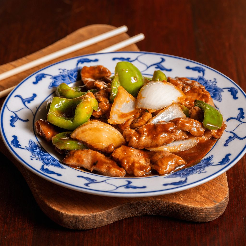 38. Green pepper steak.