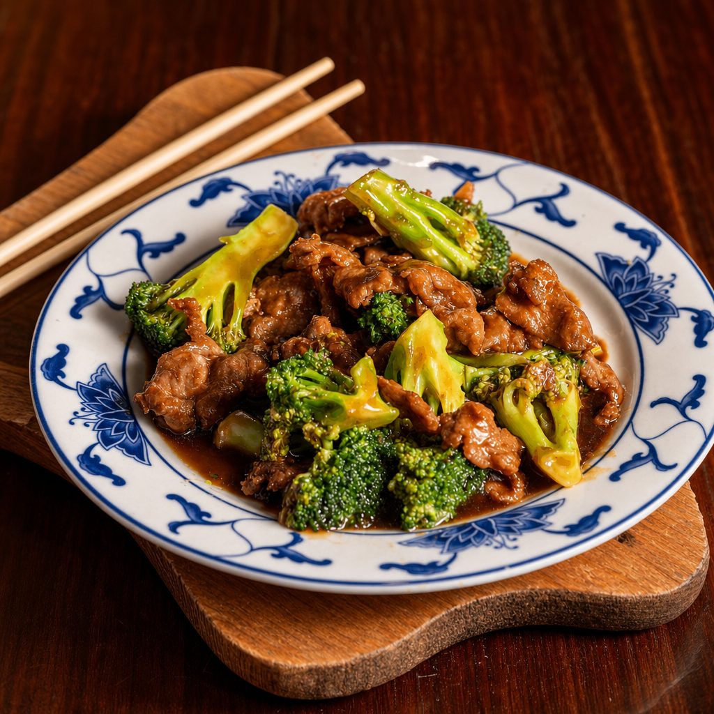 36. Beef with broccoli.