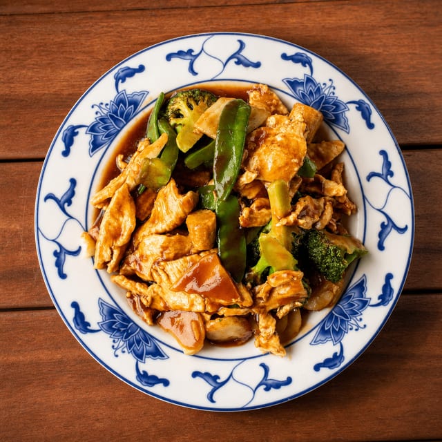 58. Chicken with vegetables.