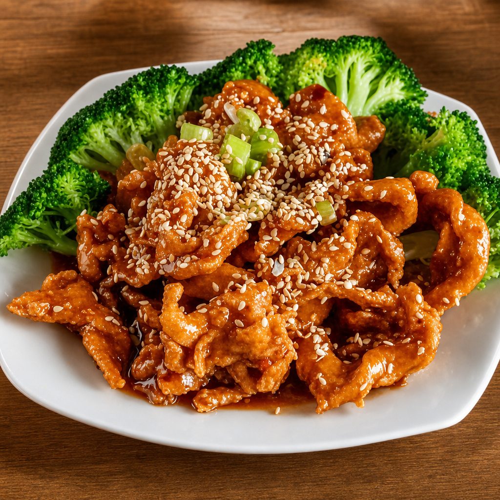 C13. Sesame chicken.