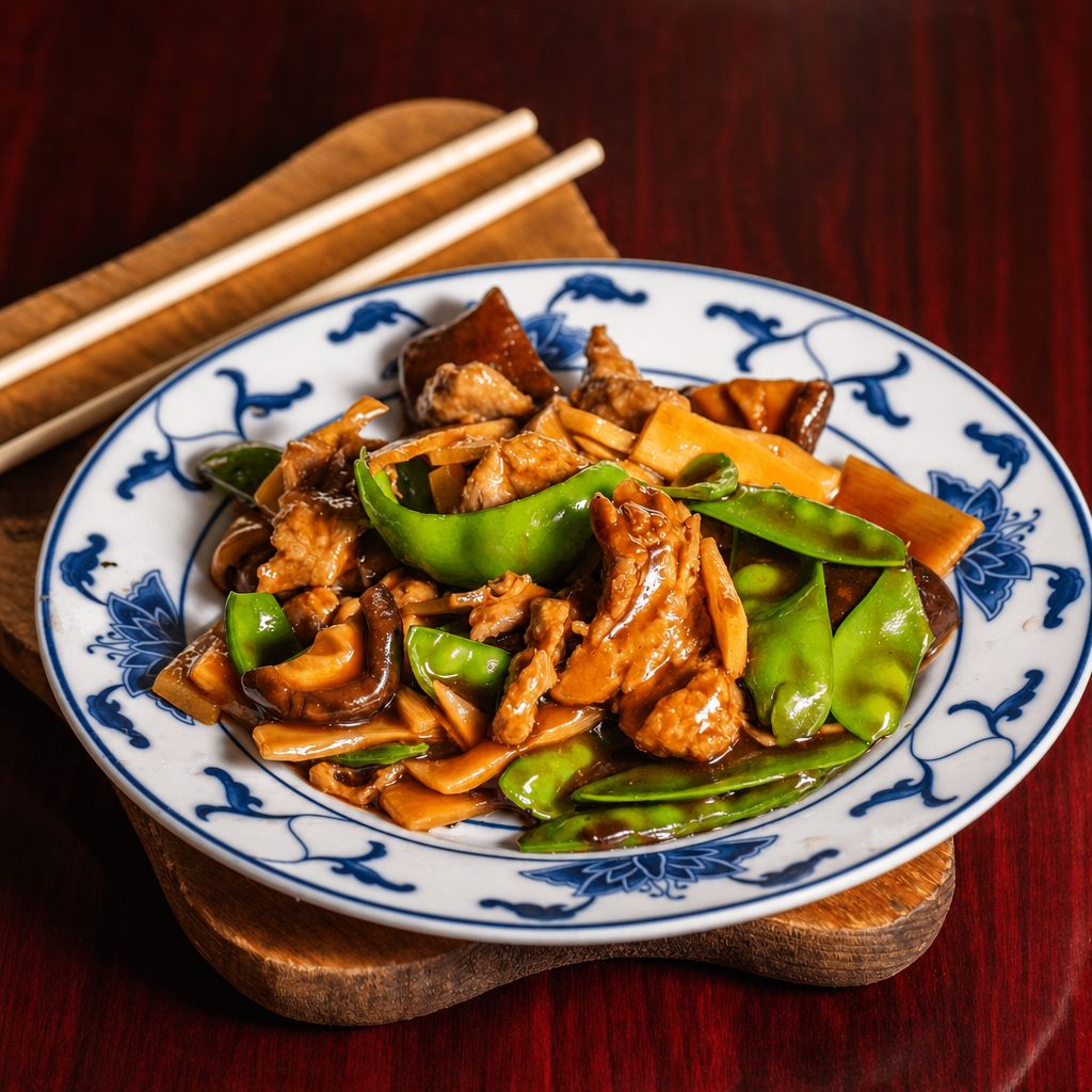 43. Beef with mushrooms.
