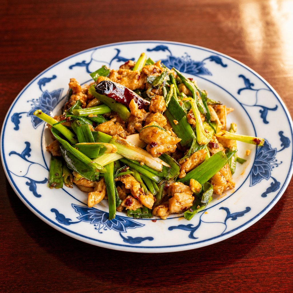 S-37. Wang scallion chicken.