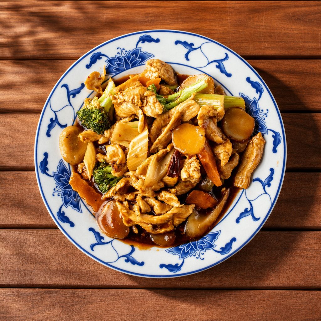 63. Sliced chicken with garlic sauce.